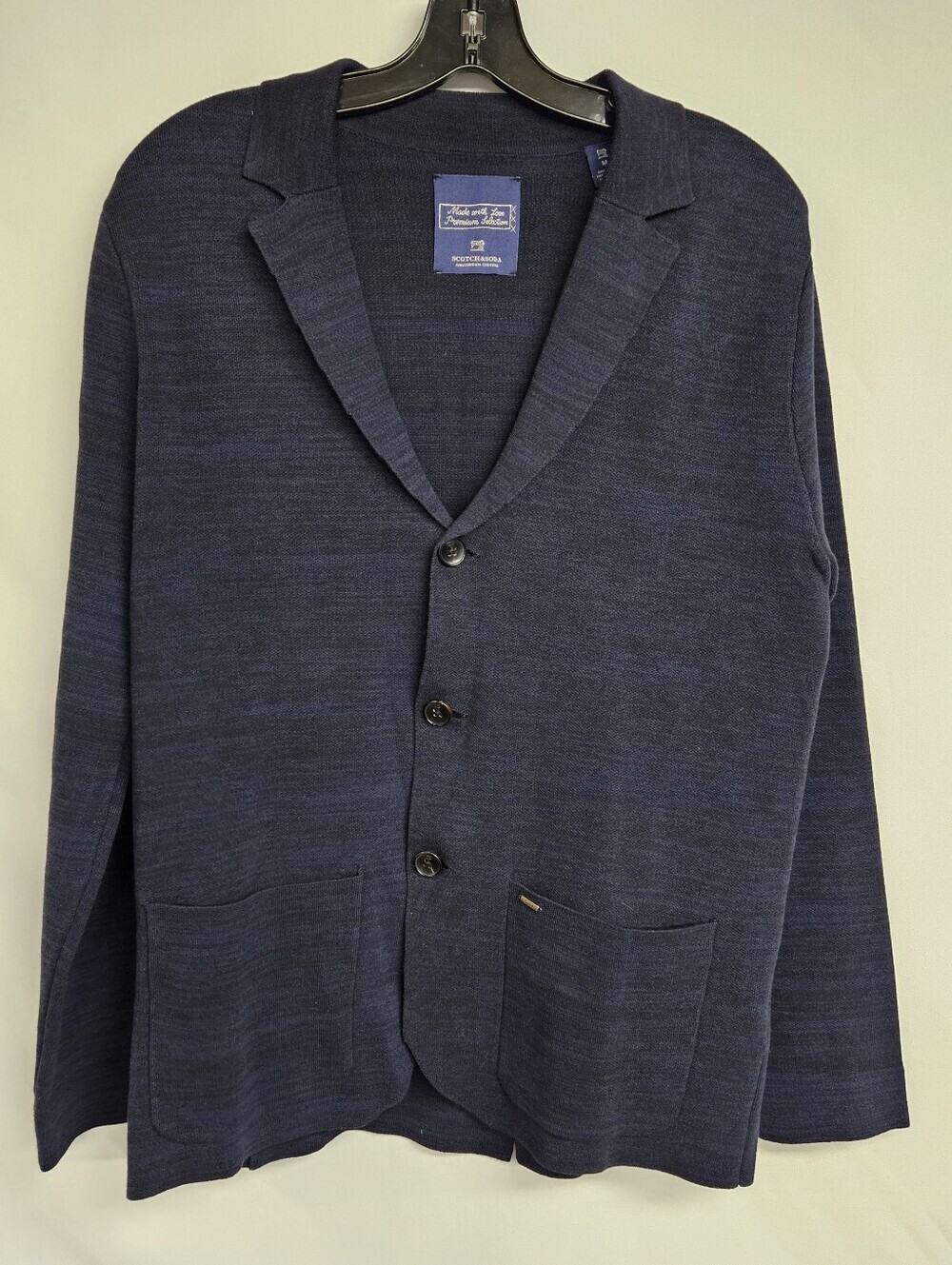Scotch & Soda Mens Sweater Summer Shawl Collar, Cardigan Sweater Size M - Navy